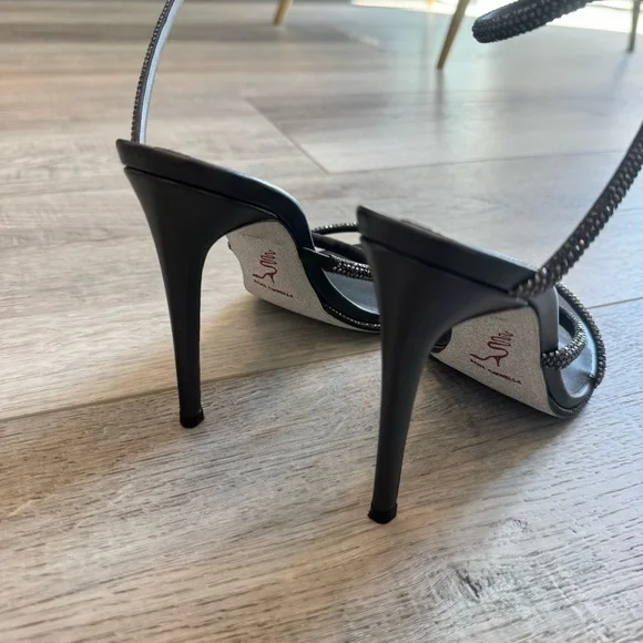 Rene Caovilla Cleo Black Sandal 105 - Picture 6 of 9